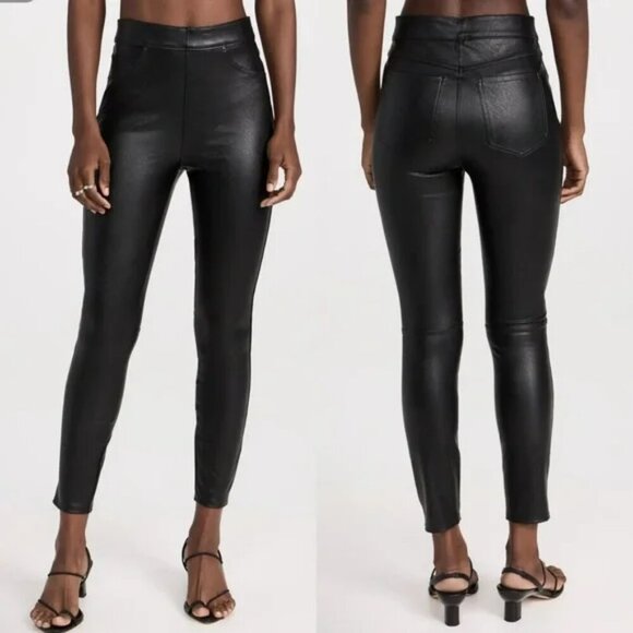 Spanx Leather Like Ankle Skinny Pants - Picture 1 of 9